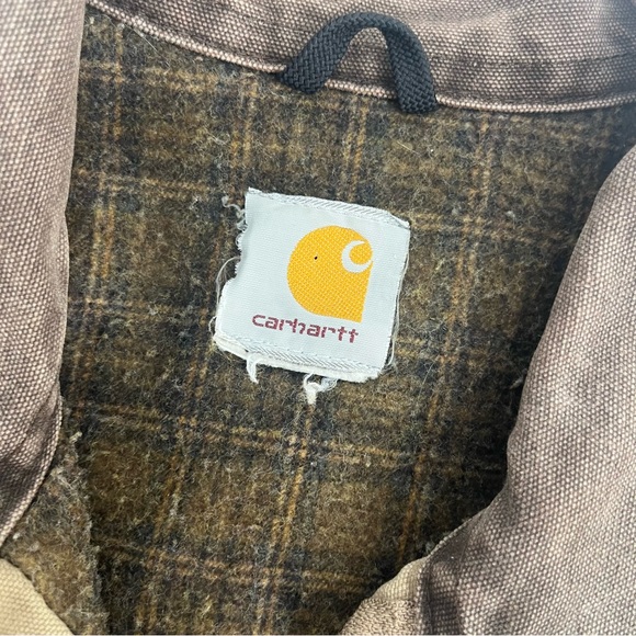 Vintage‎ Carhartt Jacket Mens XL Tan Detroit Workwear Duck Canvas Blanket Lined - Picture 6 of 11